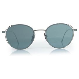 Óculos de sol TB106 da Thom Browne com lentes espelhadas Prata Cinza