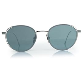 Thom Browne-Thom Browne, TB106 sunglasses with mirrored lenses-Silvery,Grey