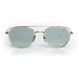 Thom Browne-Thom Browne, TB801 sunglasses with mirrored lenses-Pink