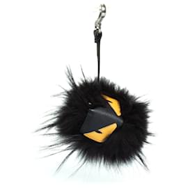 Fendi-Fendi, Bag Bug fox charm-Black,Yellow