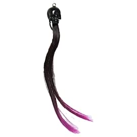 Raf Simons-Raf Simons, porte-clés crâne teinté en violet-Noir,Violet