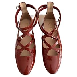 Tod's-Ballet flats-Dark red