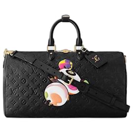 Louis Vuitton-LV Keepall bandouliere black murakami-Black