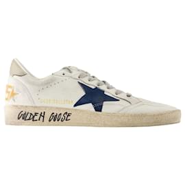 Golden Goose-Ballstar Sneakers - Golden Goose Deluxe Brand - Leather - White-White