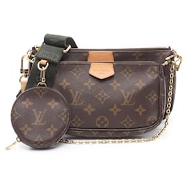 Louis Vuitton-Sac à bandoulière 2 en 1 Louis Vuitton Monogram Multi Pochette Accessoires M44813-Marron