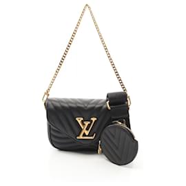 Louis Vuitton-Sac 2 en 1 Louis Vuitton Multi Pochette New Wave en cuir M56461-Noir
