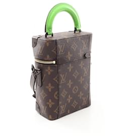 Louis Vuitton-Louis Vuitton Monogram Vertikal Box Trunk Handbag M59664-Brown