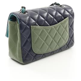 Chanel-Sac à épaule Mini Matelassé 20 en agneau Chanel A69900-Bleu