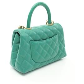 Chanel-Sac à main Chanel Caviar Skin Exotic Leather Coco Handle A92990-Vert