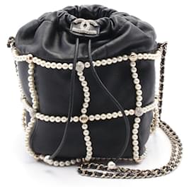 Chanel-Chanel Lambskin Coco Mark Shoulder Bag AS2313-Black