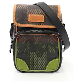 Louis Vuitton-Louis Vuitton Damier Giant LOUIS VUITTON × NIGO Amazon Shoulder Bag N40357-Brown