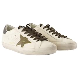 Golden Goose-Super Star Sneakers - Golden Goose Deluxe Brand - Leather - White-White