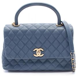 Chanel-Chanel Caviar Coco Handle 2way Bag A92991-Blue