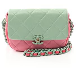 Chanel-Chanel Leather Matelasse Shoulder Bag AS3876-Green
