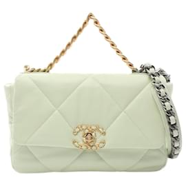 Chanel-Chanel Lambskin CHANEL 19 Matelassé Shoulder Bag AS1160-Green