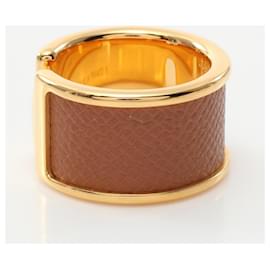 Hermès-Bague Hermes GP Veaumadame Oranmp GM S Stamp (2022)-Doré,Métallisé