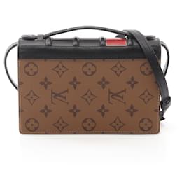 Louis Vuitton-Sac à bandoulière 2 en 1 Louis Vuitton Monogram Reverse Book Wallet M81830-Marron