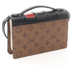 Louis Vuitton-Sac à bandoulière 2 en 1 Louis Vuitton Monogram Reverse Book Wallet M81830-Marron