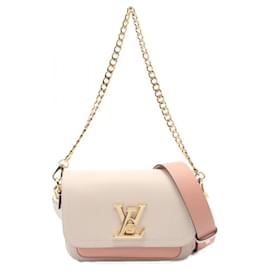 Louis Vuitton-Sac 2 en 1 Lockme Tender en cuir Louis Vuitton M59733-Blanc