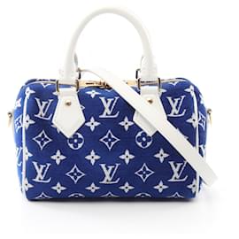 Louis Vuitton-Sac à main Louis Vuitton Monogram Jacquard Speedy Bandoulière 20 M20751-Bleu
