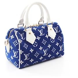 Louis Vuitton-Sac à main Louis Vuitton Monogram Jacquard Speedy Bandoulière 20 M20751-Bleu