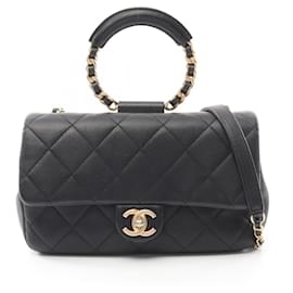Chanel-Sac à épaule Matelassé en agneau Chanel 28937460-Noir