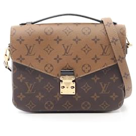 Louis Vuitton-Louis Vuitton Monogram Reverse Pochette Metis Handbag M44876-Brown