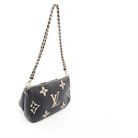 Louis Vuitton-Sac à bandoulière 2 en 1 Louis Vuitton Monogram Empreinte Multi Pochette Accessoires M45777-Noir