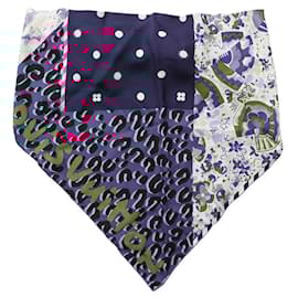 Louis Vuitton-Écharpe en soie Louis Vuitton-Bleu