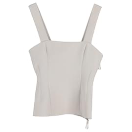 Hugo Boss-Boss Hugo Boss Square Neck Top in White Polyester-White