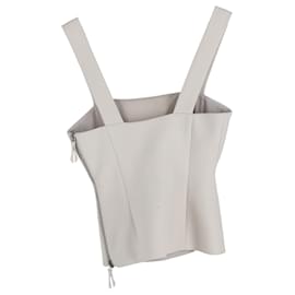 Hugo Boss-Boss Hugo Boss Square Neck Top in White Polyester-White