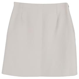 Hugo Boss-Boss Hugo Boss A-Line Mini Skirt in White Polyester-White