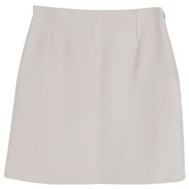 Saia mini A-Line Boss Hugo Boss em poliéster branco Branco