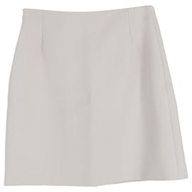 Hugo Boss-Boss Hugo Boss A-Line Mini Skirt in White Polyester-White