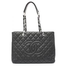 Chanel-Sac de shopping grand modèle matelassé en caviar Chanel A50995-Noir