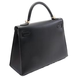 Hermès-Sac Kelly 2way Epsom Hermes Noir □J Stamp (2006)-Noir