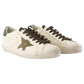 Golden Goose-Super Star Sneakers - Golden Goose Deluxe Brand - Leather - White-White