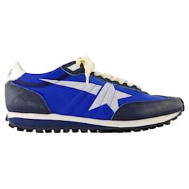 Golden Goose-Baskets de marathon - Golden Goose Deluxe Brand - Cuir - Bleu-Bleu