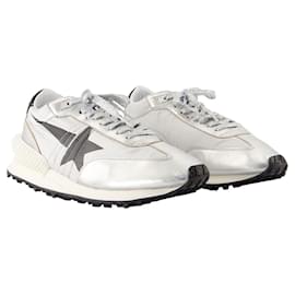 Golden Goose-Running Marathon Sneakers - Golden Goose Deluxe Brand - Leather - Silver-Silvery,Metallic