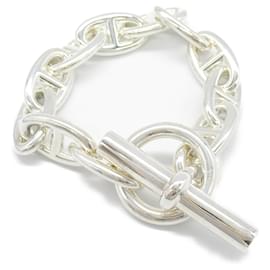 Hermès-Bracelet Chaine d'Ancre GM Hermes Argent 925 H101672B-Argenté,Métallisé