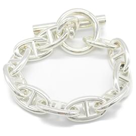 Hermès-Bracelet Chaine d'Ancre GM Hermes Argent 925 H101672B-Argenté,Métallisé