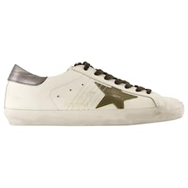 Golden Goose-Super Star Sneakers - Golden Goose Deluxe Brand - Leather - White-White