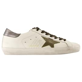 Golden Goose-Super Star Sneakers - Golden Goose Deluxe Brand - Leather - White-White