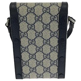 Gucci-Sac à épaule Gucci GG Supreme 1955 Horsebit 625615-Gris