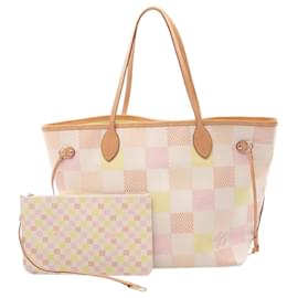 Louis Vuitton-Sac tote Neverfull MM Damier Louis Vuitton N40668-Rose