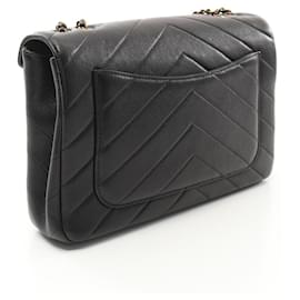 Chanel-Sac à épaule en cuir d'agneau Chanel Chevron V Stitch 21905260-Noir