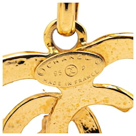 Chanel-Collier pendentif en cœur CC en or plaqué Chanel-Doré