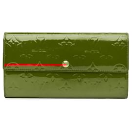 Louis Vuitton-Louis Vuitton Red Monogram Vernis Sarah Wallet-Red