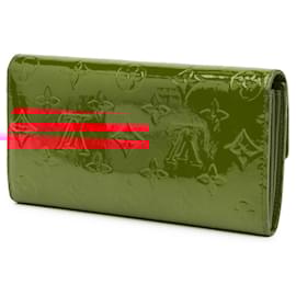 Louis Vuitton-Louis Vuitton Red Monogram Vernis Sarah Wallet-Red