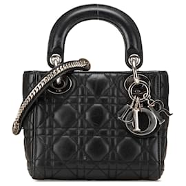 Dior-Dior Black Mini Lambskin Cannage Lady Dior-Black